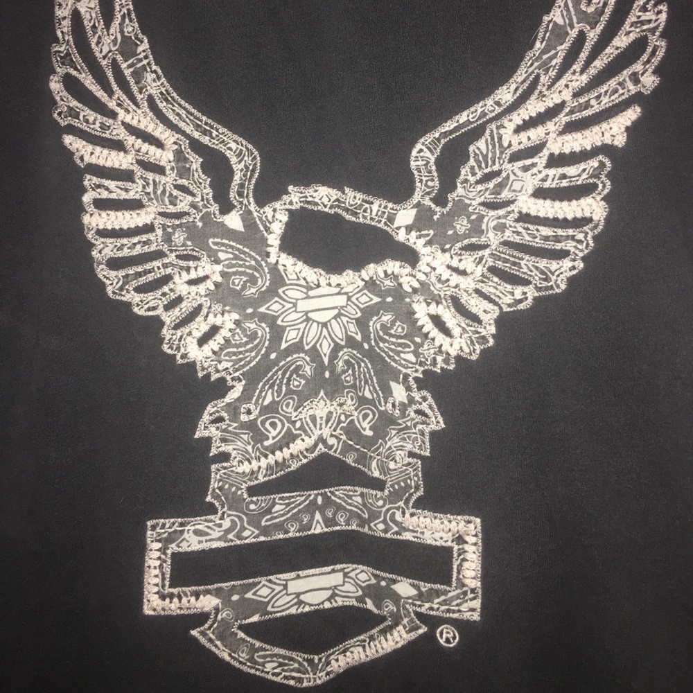 Harley Davidson Dolman T-shirt with Lace Detail